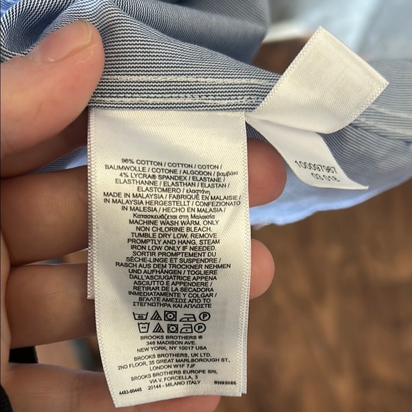 Brooks Brothers Blue Casual Button Down Shirt Relaxed Fit - Picture 5 of 5